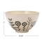 Hello Honey® 12" Cream & Black Embossed Flowers Hand-Painted Stoneware Serving Bowl